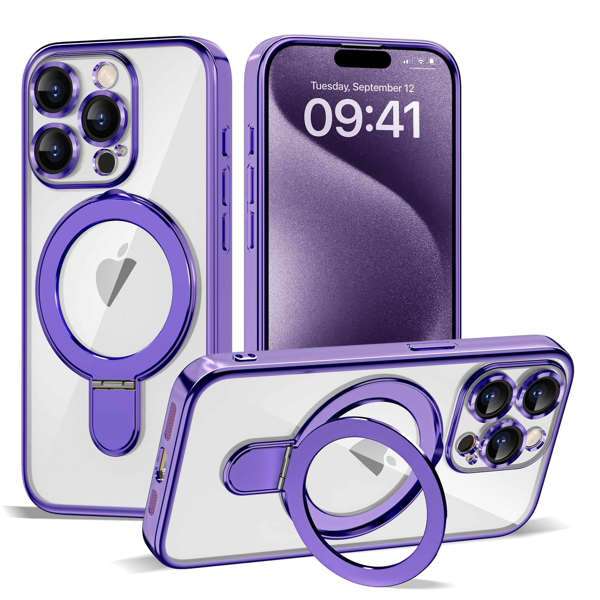 Capa De Telefone Etpesok Compatível Com Iphone 15 Pro 6.1 Roxa