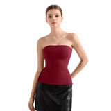 Camiseta Tubular Feminina Suuksess, Vinho, Forrada Dupla, Lateral, Dividida Em S