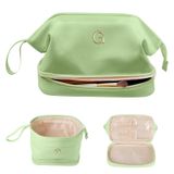 Bolsa De Maquiagem Vogewood Friends Initial Large Impermeável Em Couro Pu
