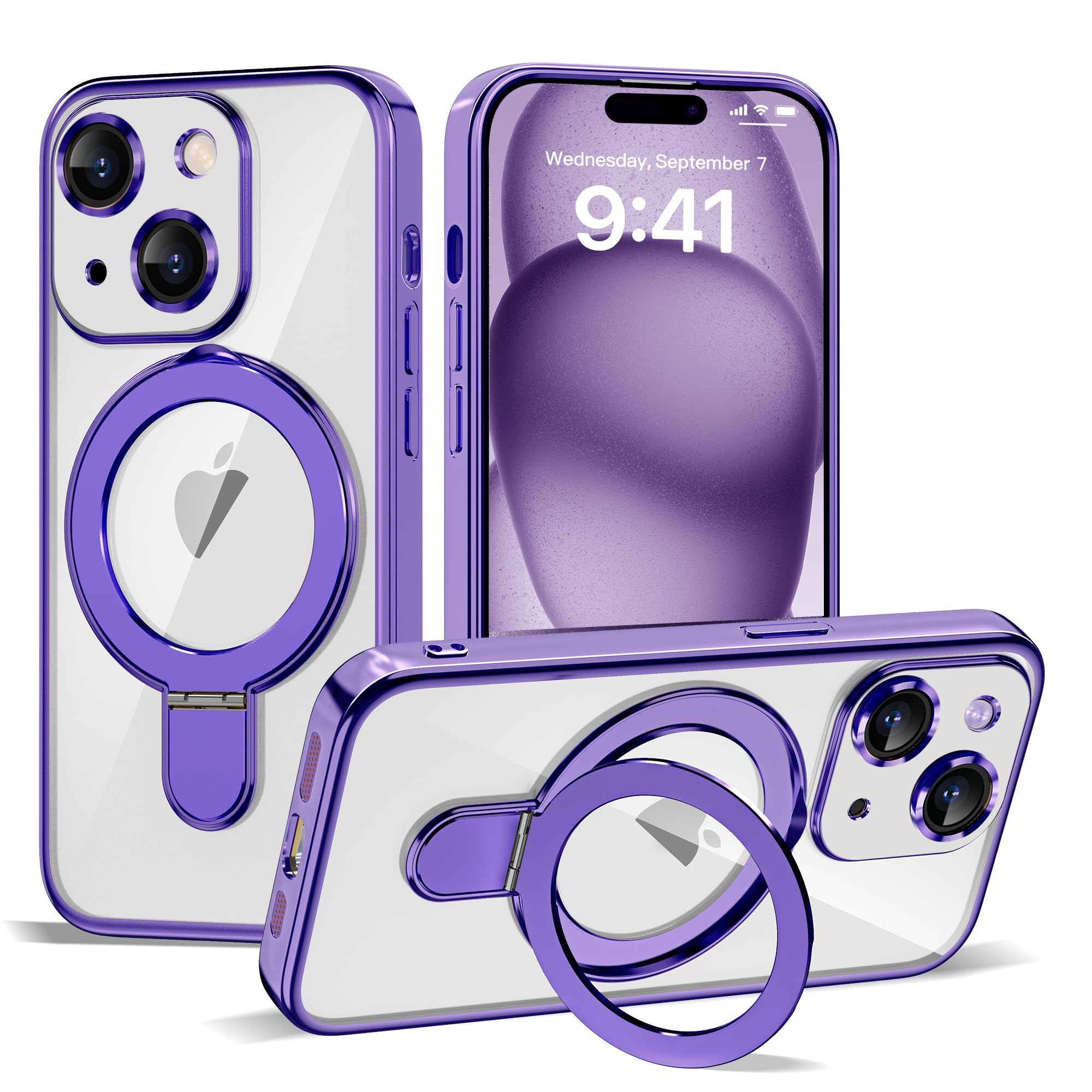 Capa De Telefone Etpesok Compatível Com Iphone 15 Plus 6.7 Roxa