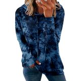 Suéter Com Capuz Onlypuff Para Mulheres Tie Dye Blue S