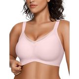 Sutiã Sem Fio Oeak V Mesh Comfortable Support, Sutiã Rosa