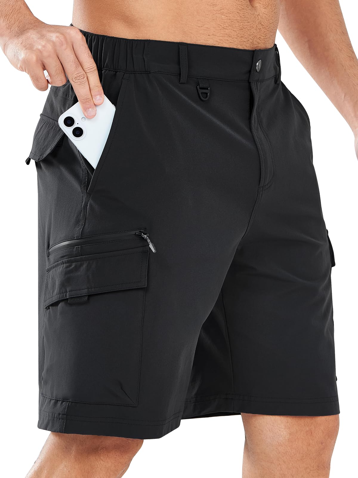 Shorts Cargo Northyard Lightweight Quick Dry Para Homens Pretos S