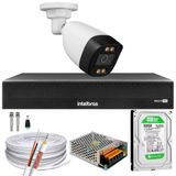 Kit 1 Câmera Segurança Fullcolor Visão Noturna Colorida Dvr Intelbras 1004c Hd 500gb