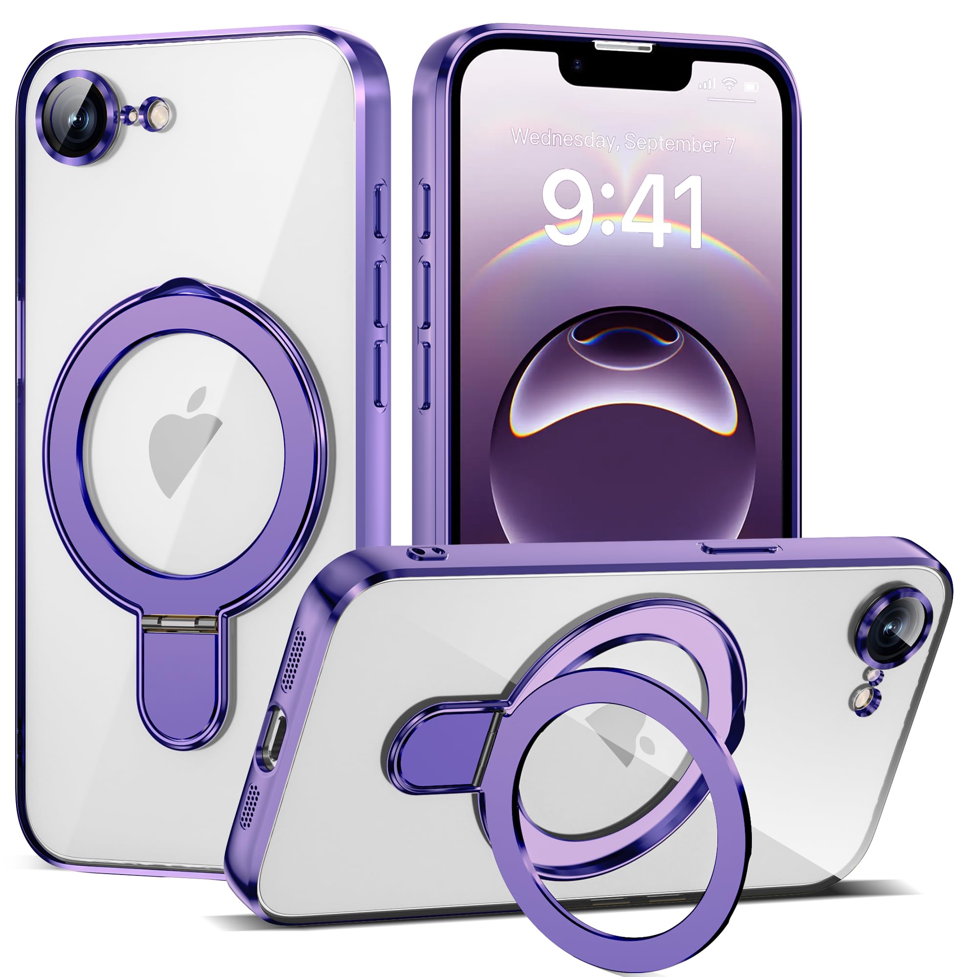 Capa De Telefone Etpesok Compatível Com Iphone 16e 6.1 Roxa