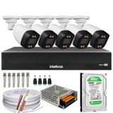 Kit 5 Câmeras Segurança Fullcolor Visão Noturna Colorida Dvr Intelbras 1008c Hd 500gb