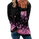 Moletom Com Capuz Onlypuff, Floral, Inverno, Feminino, Gg