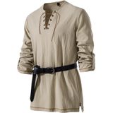 Camisa De Fantasia Jemitop Renaissance Pirate Viking Medieval Masculina