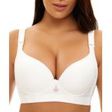 Sutiã Oyxjjp Acolchoado Para Mulheres Plus Size Branco 36d
