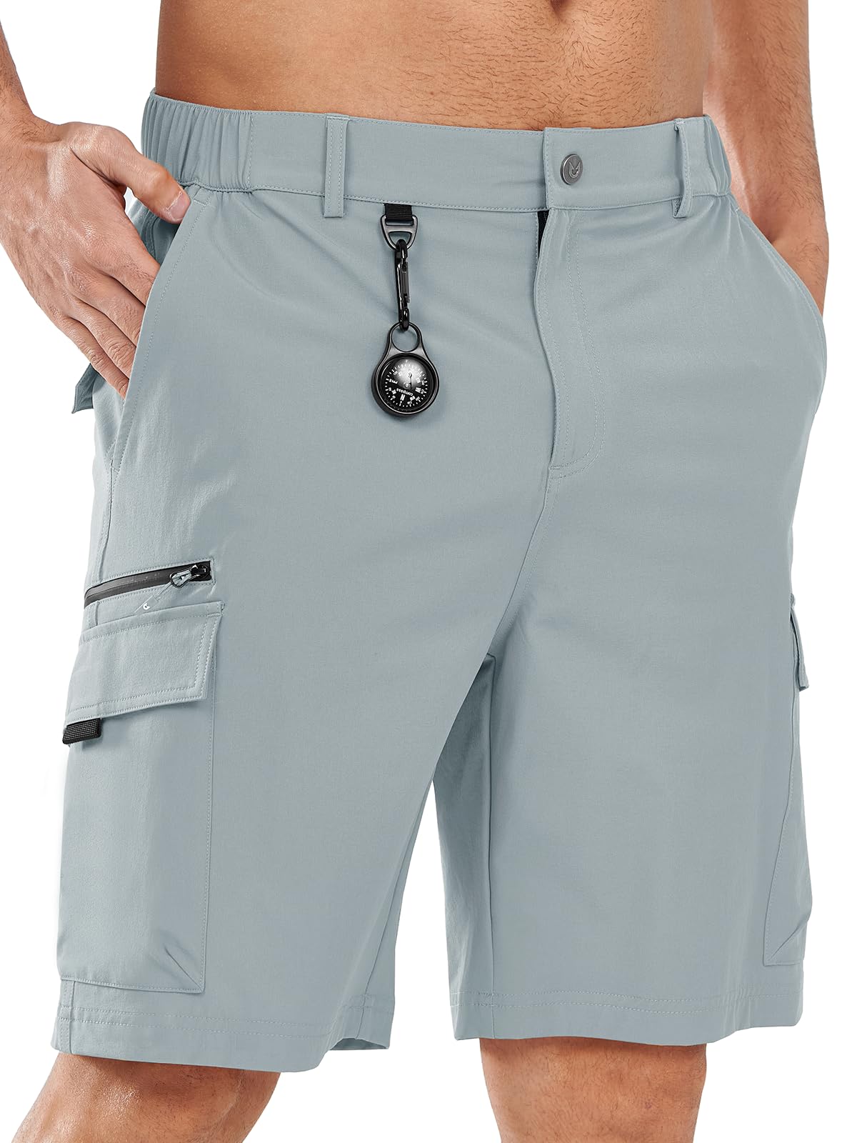 Shorts Cargo Northyard Lightweight Quick Dry Para Homens, Azul Acinzentado