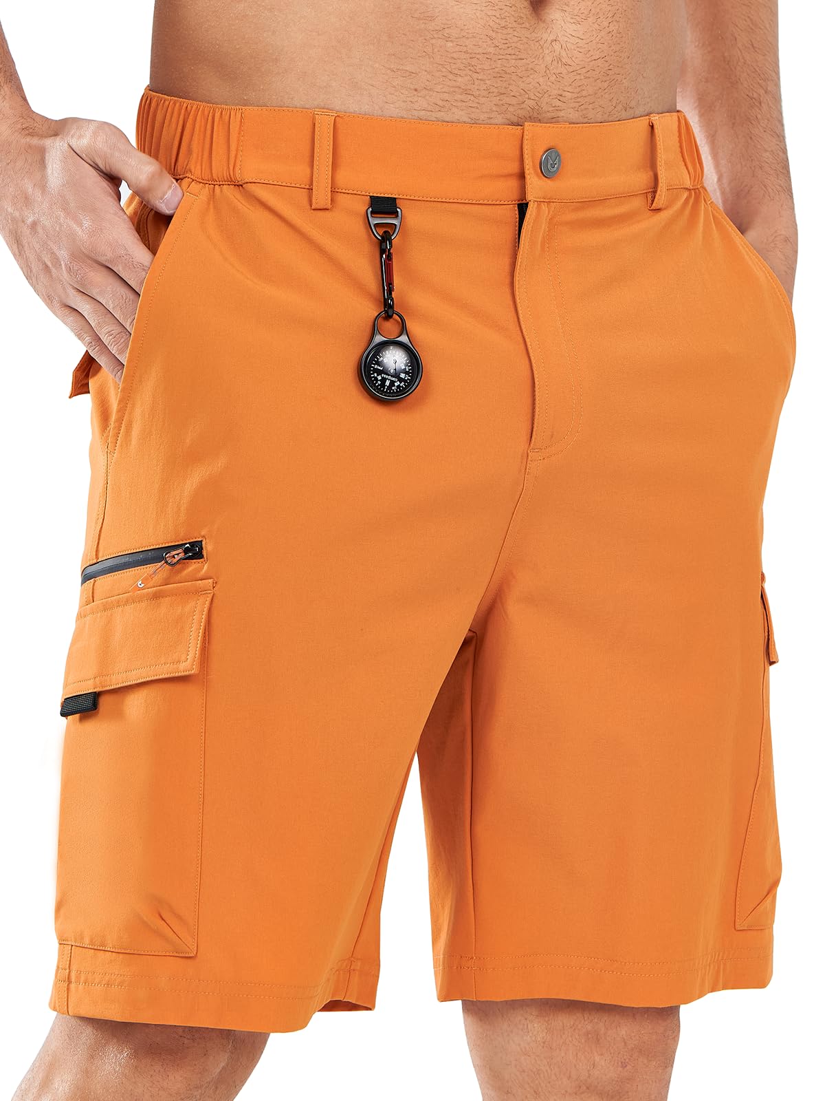 Shorts Cargo Northyard Lightweight Quick Dry Para Homens, Laranja