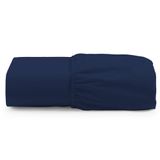 Lençol Unique Avulso De Baixo Solteiro Com Elástico Micro Percal 400 Fios - Azul Marinho