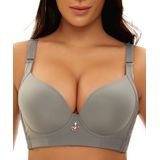 Camiseta Feminina Bra Oyxjjp Push Up Seamless Underwire 40dd Cinza