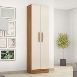 Armário Multiuso Escritório Nt4045 Com 2 Portas E Prateleiras Freijó Trend/off White Tx