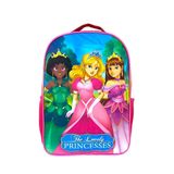 Kit Mochila Escolar Acessórios Infantil Princesas Cor:pink