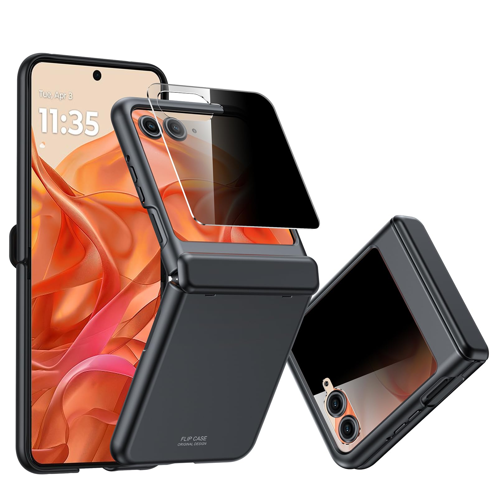 Capa De Telefone Cenmaso Para Motorola Razr 2024 Com Tela De Privacidade