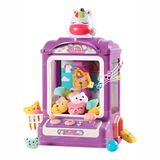 Mini Máquina De Ursinhos Pelúcia Jogo Garra Arcade Cor:roxo