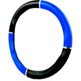 Capa De Volante Azul Com Anel Cromado Universal