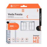 Veda Fresta Portas E Janelas Stamaco Home Borracha Vedação Adesiva Modelo I Rolo 6 Metros Preto