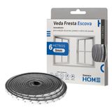 Veda Fresta Escova Cinza 5mm Stamaco Home Fita Vedação 6 Metros Protetor Janela Porta Autoadesivo 3m
