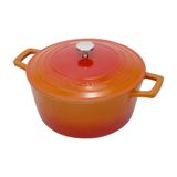 Panela Cerâmica 28cm Caçarola Alumínio Antiaderente Indução Cook &amp; Chef 6,9l Mimo Style Laranja