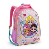 Mochila De Costas Infantil Feminina Bolsa Escolar Menina Rosa 16" Seanite Com Glitter Interativo Boneca Hey Glitt Girls Lol Meninas