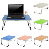Mesa Notebook Dobravel Portatil De Aluminio Vira Maleta Suporte Estudo Cama Sofa Camping