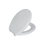 Assento Sanitário Oval Em Polietileno Almofadado Branco