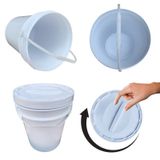 Balde Para Depilação 20 Litros E Tampa Rosca - Kit 6 Pçs