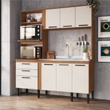Cozinha Compacta 208cm X 185cm Compactas Freijó/off White