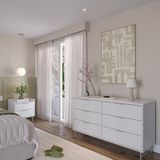 Cômoda 6 Gavetas Yves 135,1cm X 79,1cm Branco Fosco