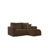 Sofá Living 120cm Chaise 90cm Lado Direito Meu Sofá Online B016 Veludo Marrom