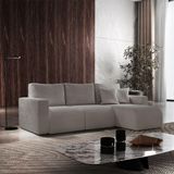 Sofá Living 90cm + 90cm Com Chaise Direito Meu Sofá Online A230 Linho Cinza
