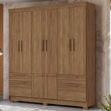 Guarda-roupa 8 Portas 4 Gavetas Mdp Curitiba Jatoba