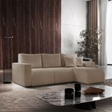 Sofá Living 90cm + 90cm Com Chaise Direito Meu Sofá Online A226 Linho Bege