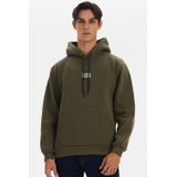 Blusa Moletom Masculina Canguru Logo Polo Wear Verde Escuro