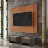 Painel Para Tv Até 65 Polegada Bordas Arredondadas 220cm Ares 100% Mdf Naturalle