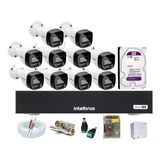 Kit 10 Cameras Intelbras 1120b Full Color Dvr 16 Canais Hd 2tb