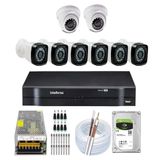 Kit Cftv 8 Câmeras Segurança Full Hd 1080p Dvr Intelbras 2tb