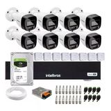 Kit 8 Cameras Segurança Intelbras Full Color Vhd 1120b Dvr 8ch Full C/ Hd 1tb