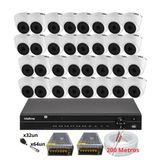 Kit Cftv 32 Câmeras Segurança Intelbras Dvr 32 Ch Mhdx 1232