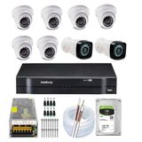 Kit 8 Câmeras Segurança Full Hd 1080p Dvr Intelbras 8ch 2tb