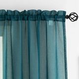 Cortinas Transparentes Mystic-home Extra Wide Green 108x84cm - 2 Painéis