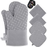 Conjunto De Luvas De Forno E Porta-panelas Kegou De Alta Resistência Ao Calor