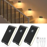 Lâmpada De Escada Sem Fio Recarregável Night Light Willed, Pacote Com 3