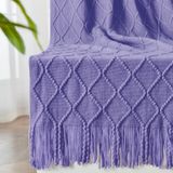 Cobertor Tricotado À Mão Para Sofá E Cama 50x60
