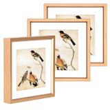 Porta-retratos Bkabot 4x4 Em Metal Dourado Com Vidro Hd, Pacote Com 3