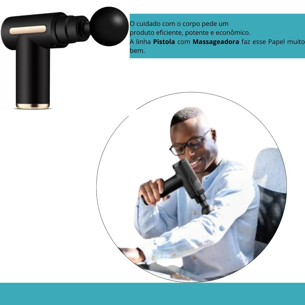 トイガン masaz Massage Gun Portátil Bivolt Com Design Ergonômico - Carrefour