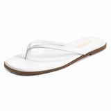 Chinelos Rihero Femininos De Couro Branco Tamanho 8