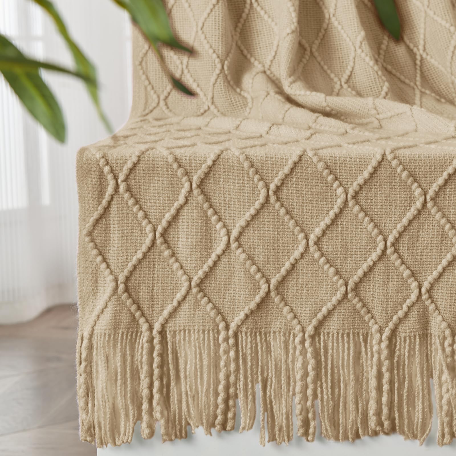 Cobertor Tricotado À Mão Para Sofá E Cama 130x150cm